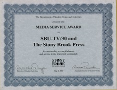 2004 Student Union Media Award